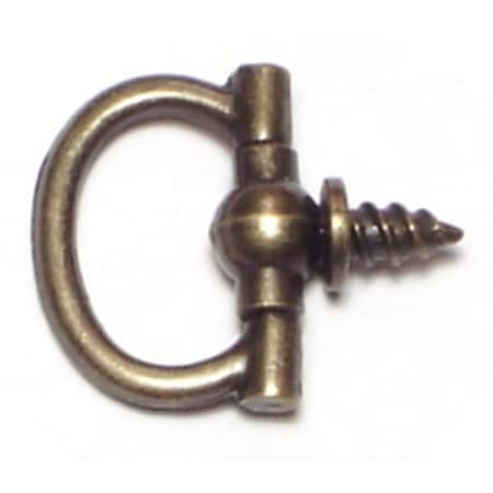 Midwest Fastener 3/4" Antique Brass Oval Decorative Rings 5PK 69822